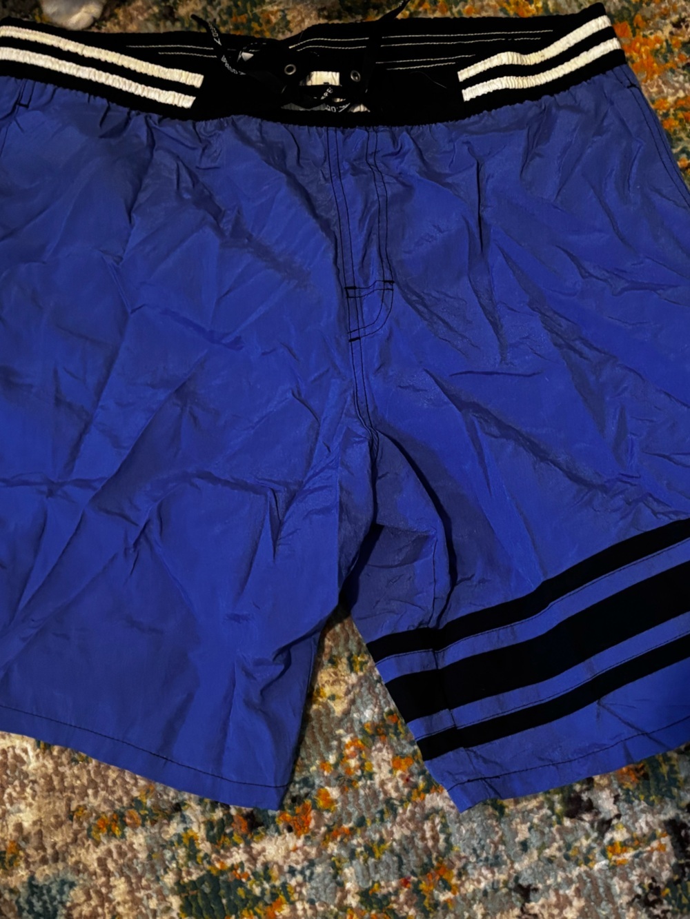 Speedo Royal Blue Athletic Swim Shorts with Black Trim
